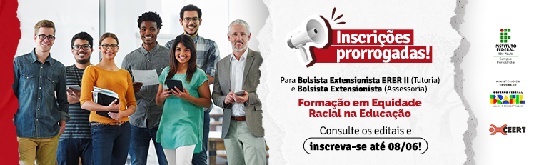 Inscrições prorrogadas até 8/06