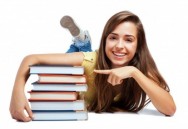 happy schoolgirl with the new books 1149 1001